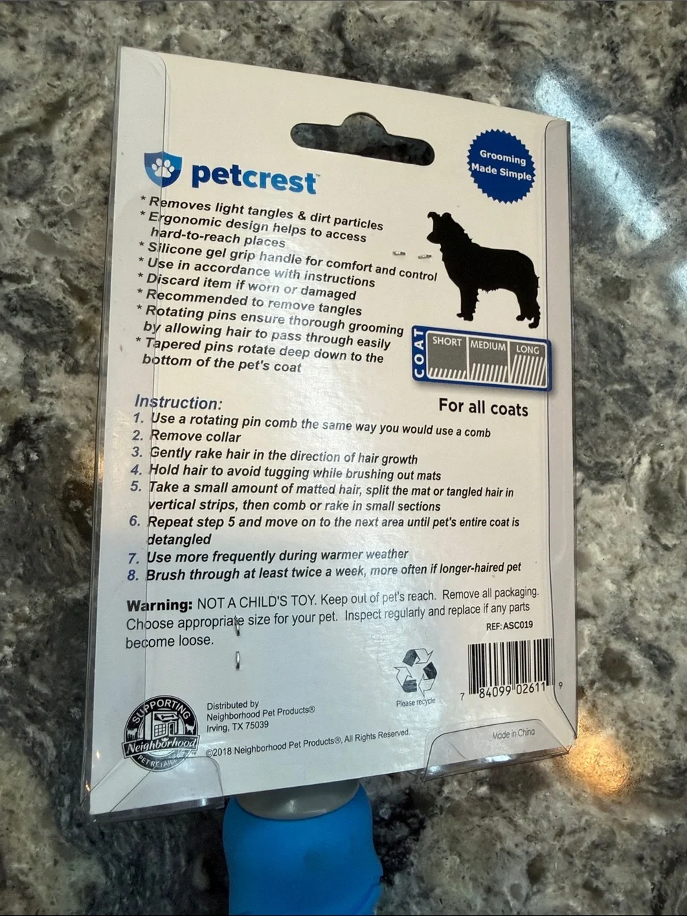 Pet Crest grooming comb